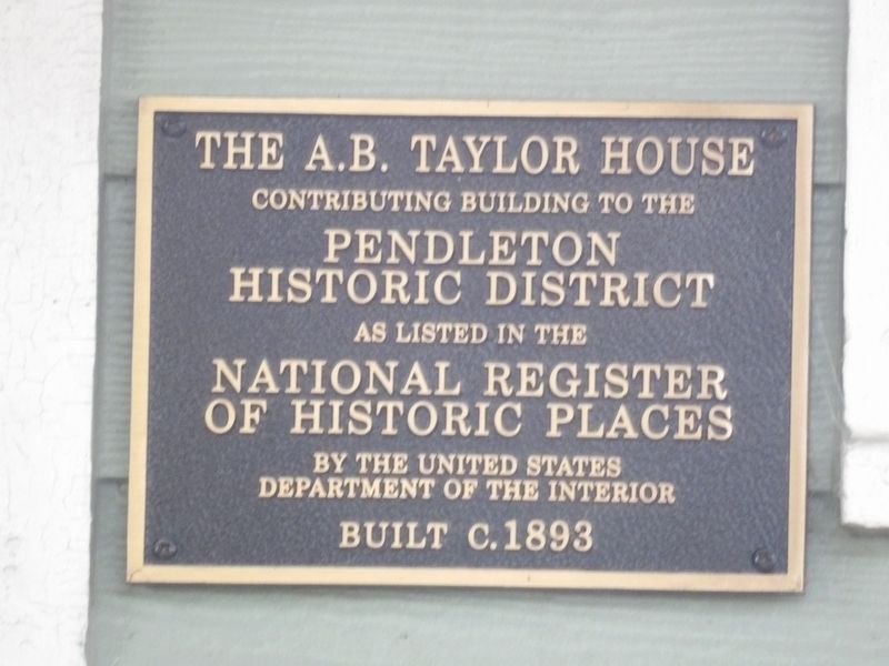 The A.B. Taylor House Marker image. Click for full size.