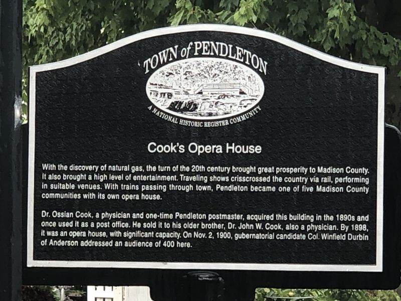 Cook's Opera House Marker, Side One. Click for full size. Cook's Opera House Marker, Side One image. Click for full size.