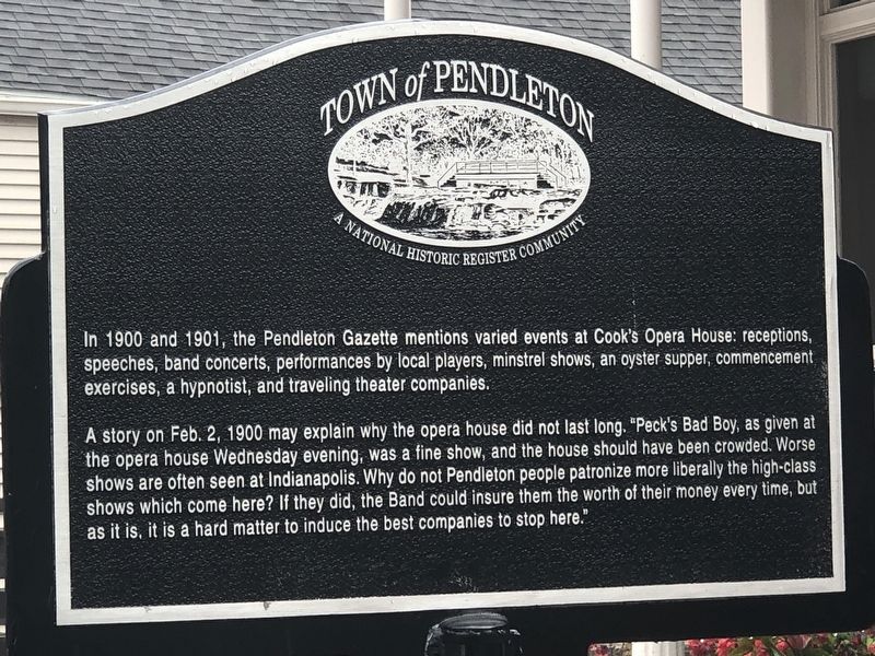 Cook''s Opera House Marker, Side Two. Click for full size. Cook''s Opera House Marker, Side Two image. Click for full size.