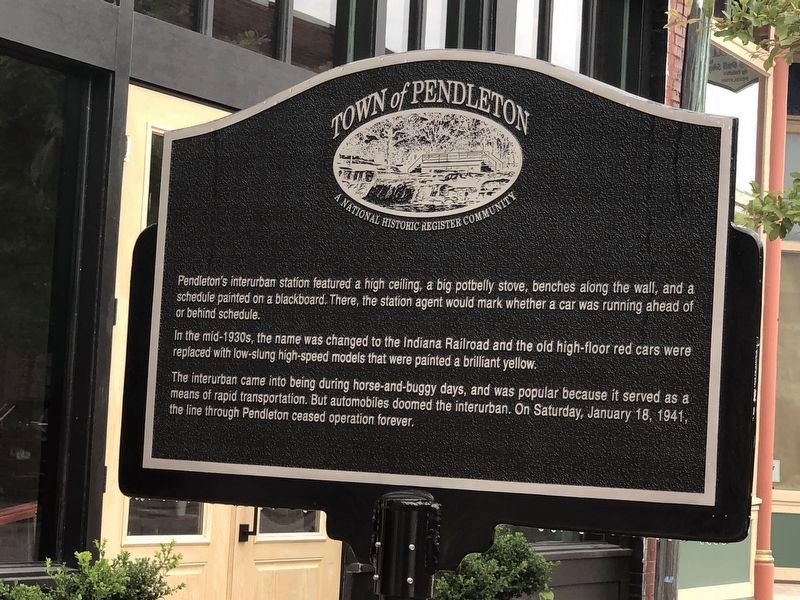 Interurban Railroad Marker, Side Two. Click for full size. Interurban Railroad Marker, Side Two image. Click for full size.