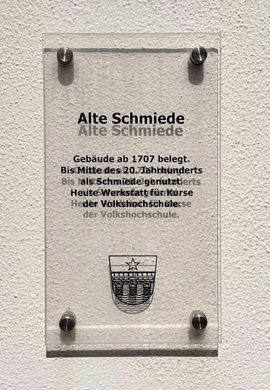 Alte Schmiede / Former Metal Works Marker image. Click for full size.