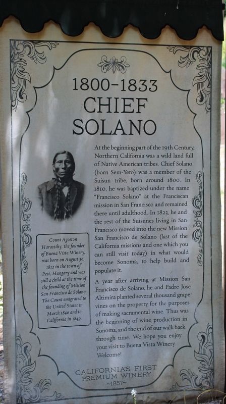 Chief Solano Marker image. Click for full size.
