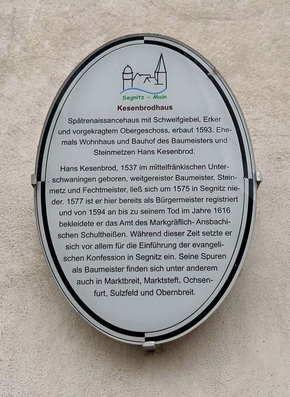 Kesenbrodhaus / Kesenbrod House Marker image. Click for full size.