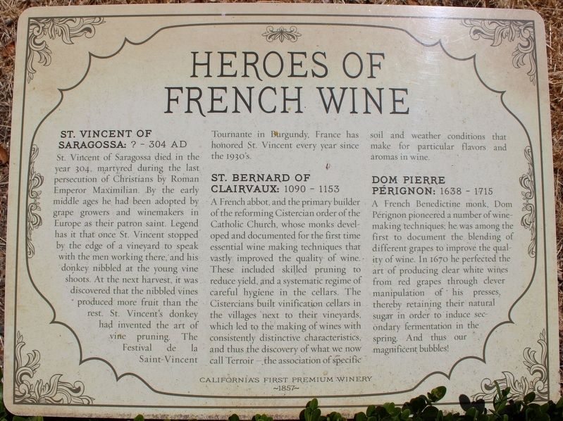 Heroes of French Wine Marker image. Click for full size.