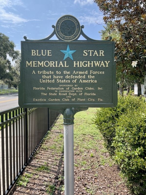 Blue Star Memorial Highway Marker image. Click for full size.