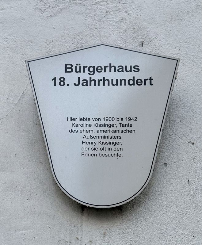 Brgerhaus 18. Jahrhundert / 18th Century Patrician House Marker image. Click for full size.
