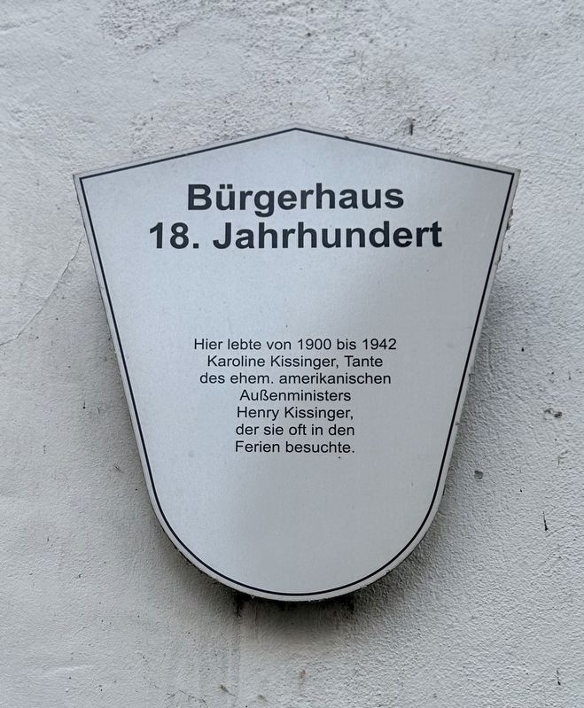 B�rgerhaus 18. Jahrhundert / 18th Century Patrician House Marker image. Click for full size.