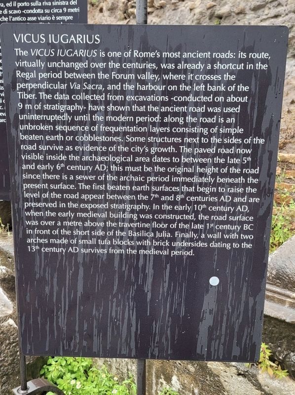 Vico Iugario / Vicus Iugarius - English Marker image. Click for full size.