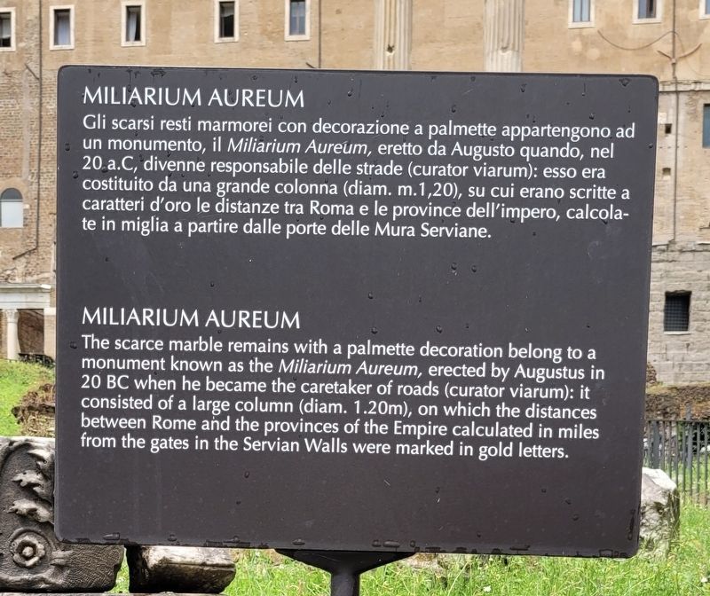 Miliarium Aureum / Golden Milestone Marker image. Click for full size.