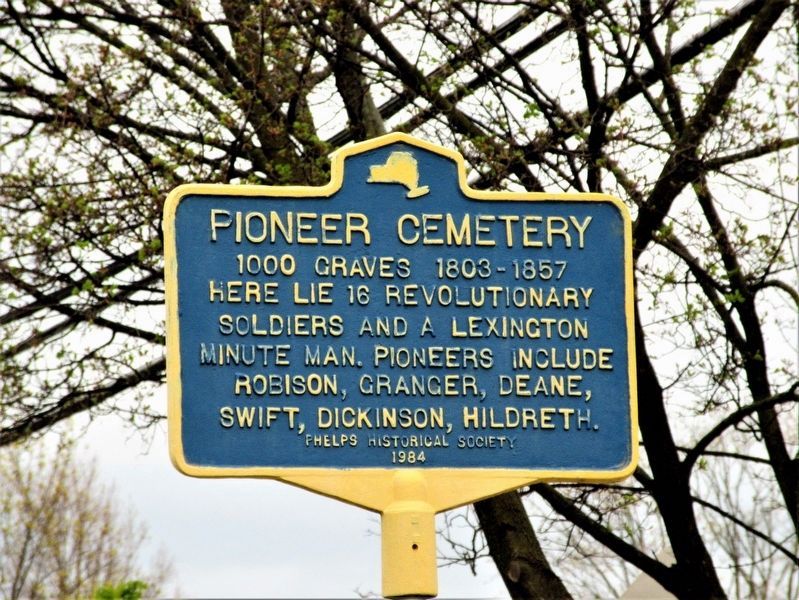 Pioneer Cemetery Marker condition in May 2022 image. Click for full size.