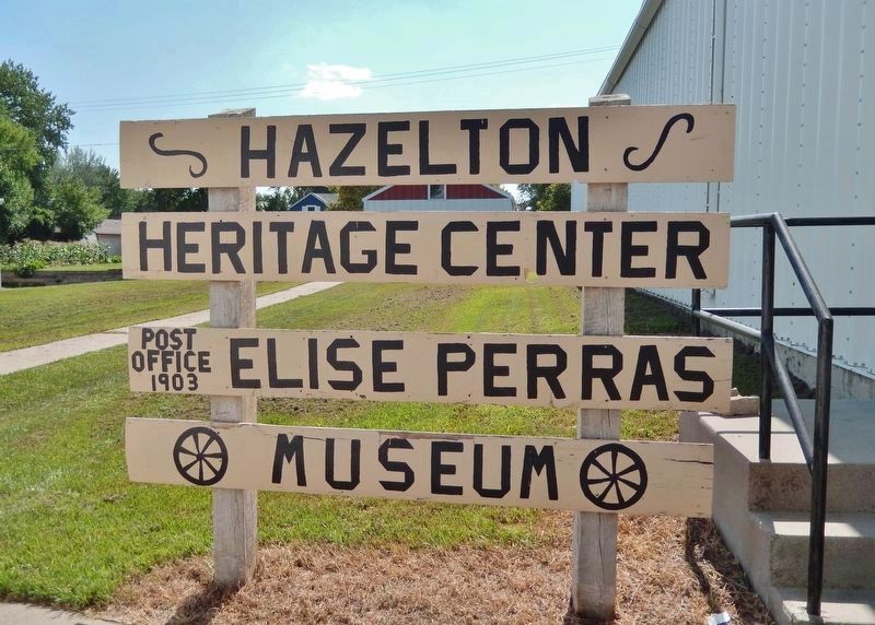 Hazelton Heritage Center Sign image. Click for full size.