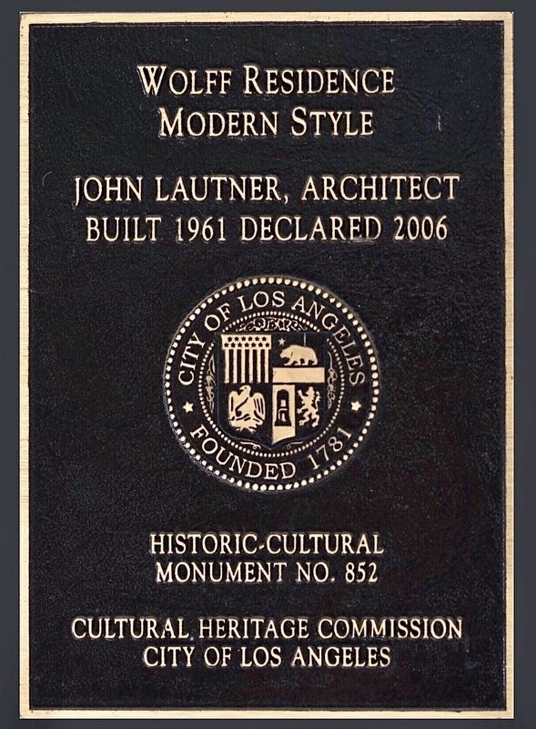 Wolff Residence Marker. Click for full size. Wolff Residence Marker image. Click for full size.