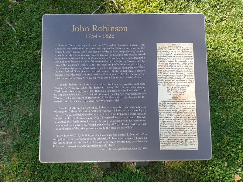 John Robinson Marker. Click for full size. John Robinson Marker image. Click for full size.
