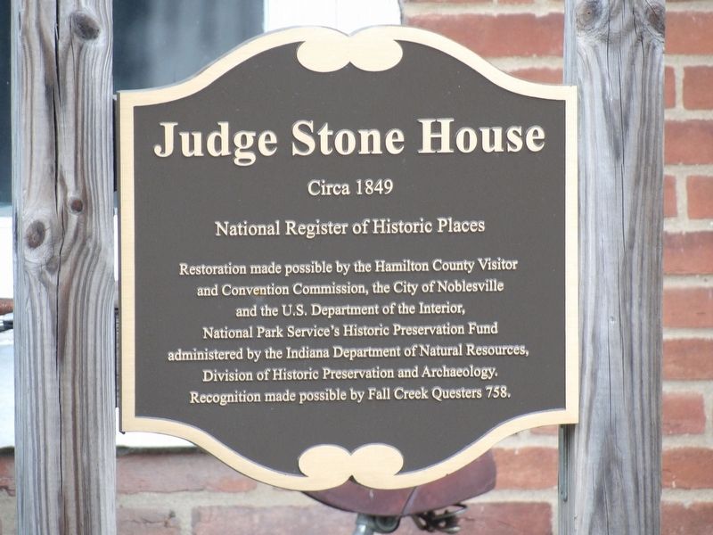 Judge Stone House Marker image. Click for full size.