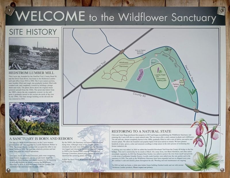 Welcome to the Wildflower Sanctuary Marker image. Click for full size.