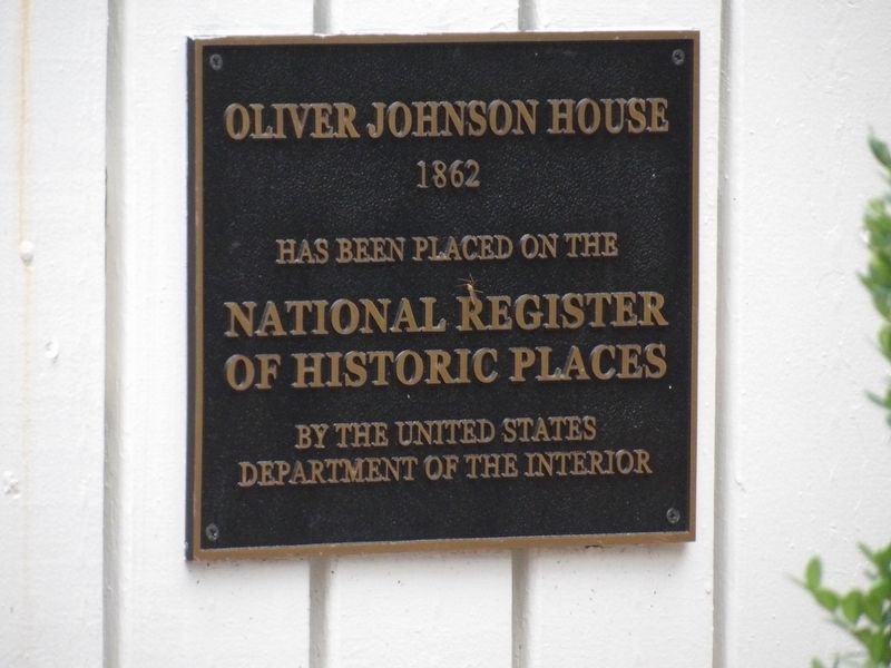 Oliver Johnson House Marker image. Click for full size.