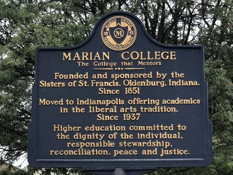 Marian College Marker image. Click for full size.