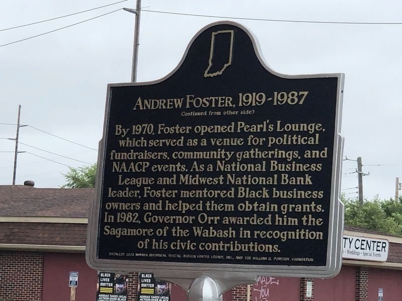 Andrew Foster, 1919-1987 Side of Marker image. Click for full size.