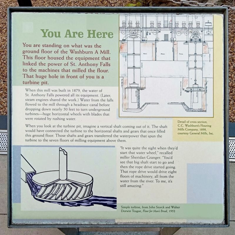 The Washburn A Mill You Are Here Marker image. Click for full size.