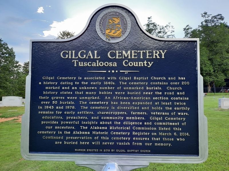 Gilgal Cemetery Marker image. Click for full size.