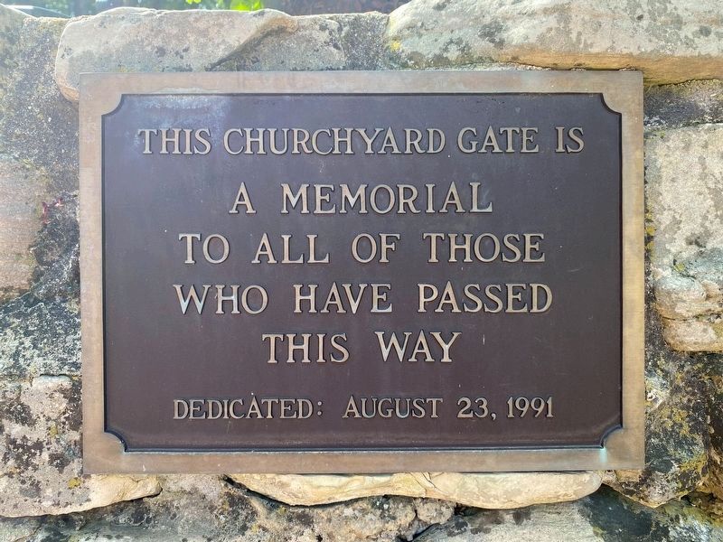 Churchyard Gate Memorial Marker. Click for full size. Churchyard Gate Memorial Marker image. Click for full size.