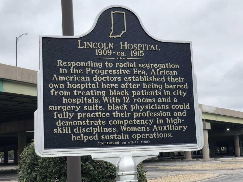 Lincoln Hospital Marker, Side One. Click for full size. Lincoln Hospital Marker, Side One image. Click for full size.