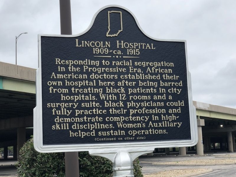 Lincoln Hospital Marker, Side One image. Click for full size.