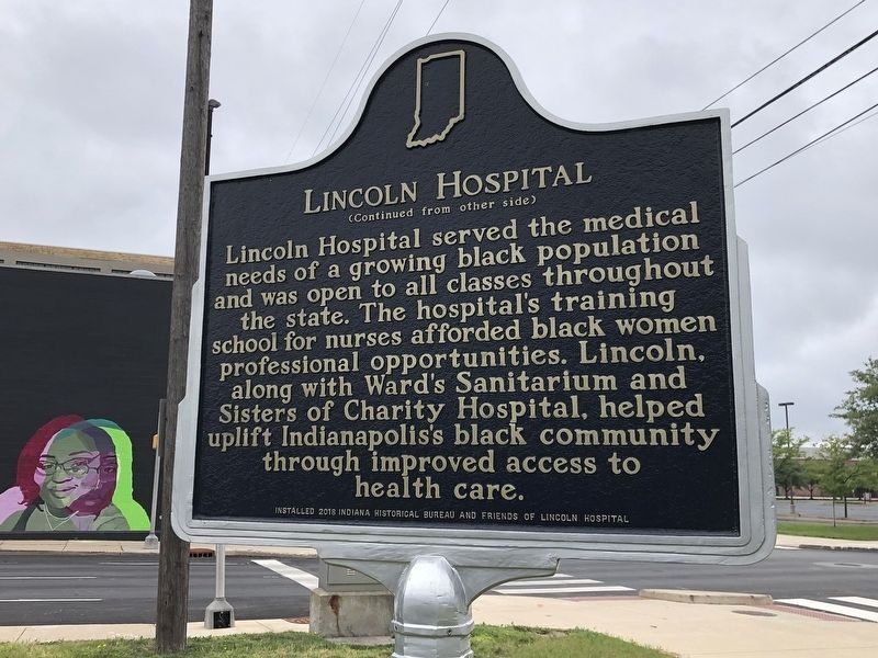 Lincoln Hospital Marker, Side Two. Click for full size. Lincoln Hospital Marker, Side Two image. Click for full size.