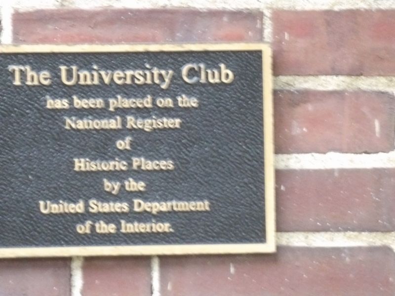The University Club Marker image. Click for full size.
