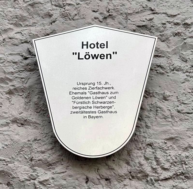 Hotel �L�wen� / �Lion� Hotel Marker image. Click for full size.
