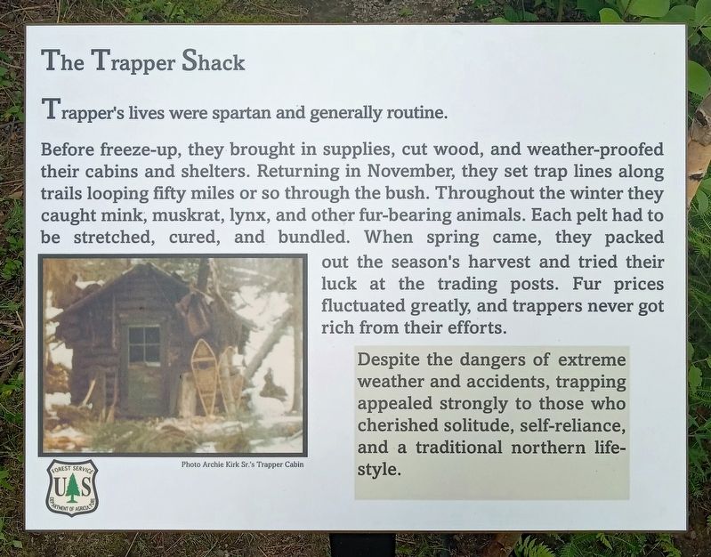 The Trapper Shack Marker image. Click for full size.