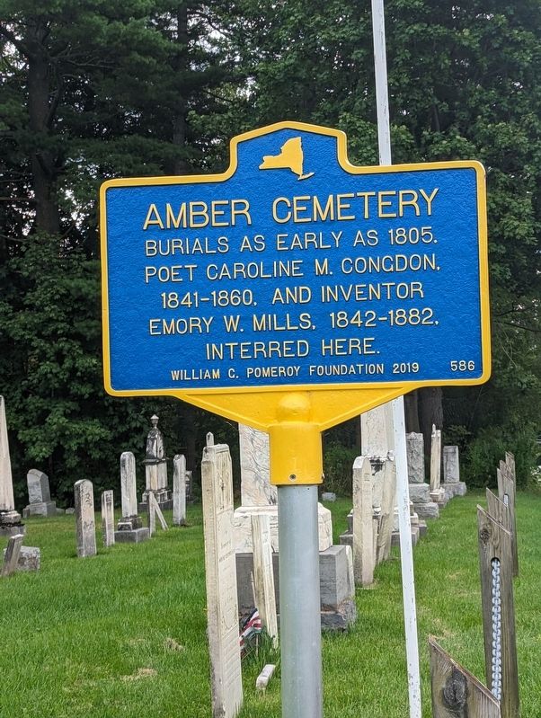 Amber Cemetery Marker image. Click for full size.