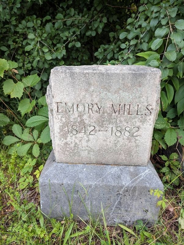 Emory Mills gravesite marker image. Click for full size.
