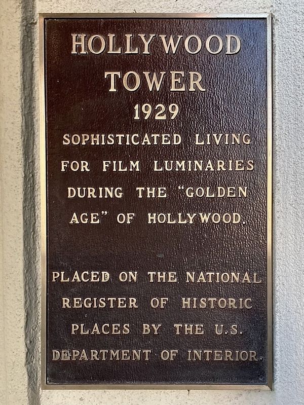 Hollywood Tower Historical Marker