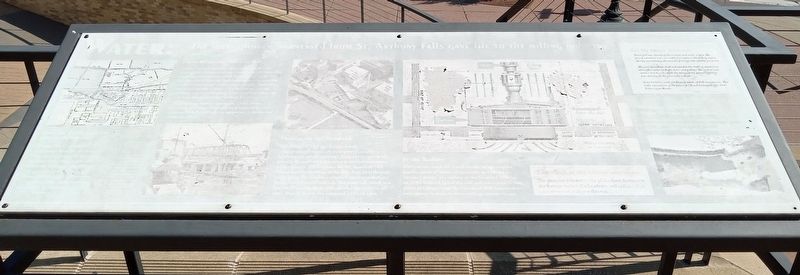 Water: The waterpower harnessed from St. Anthony Falls gave life to the milling industry Marker image. Click for full size.