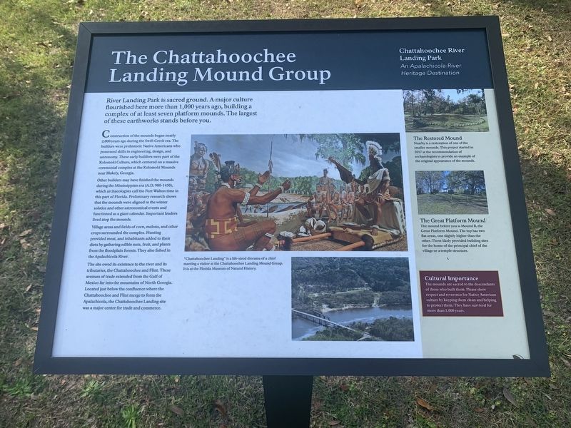 The Chattahoochee Landing Mound Group Marker image. Click for full size.