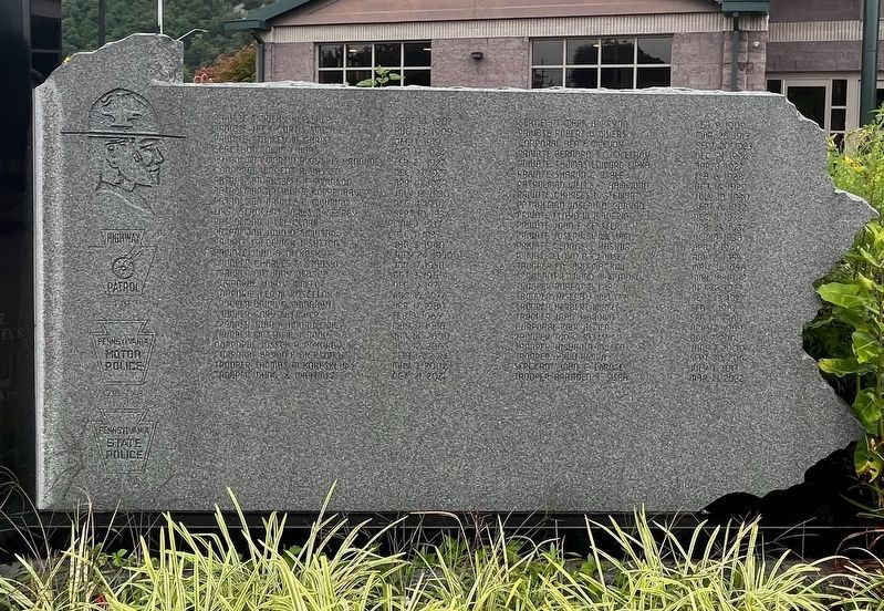 Pennsylvania State Police Trooper Memorial. Click for full size. Pennsylvania State Police Trooper Memorial image. Click for full size.