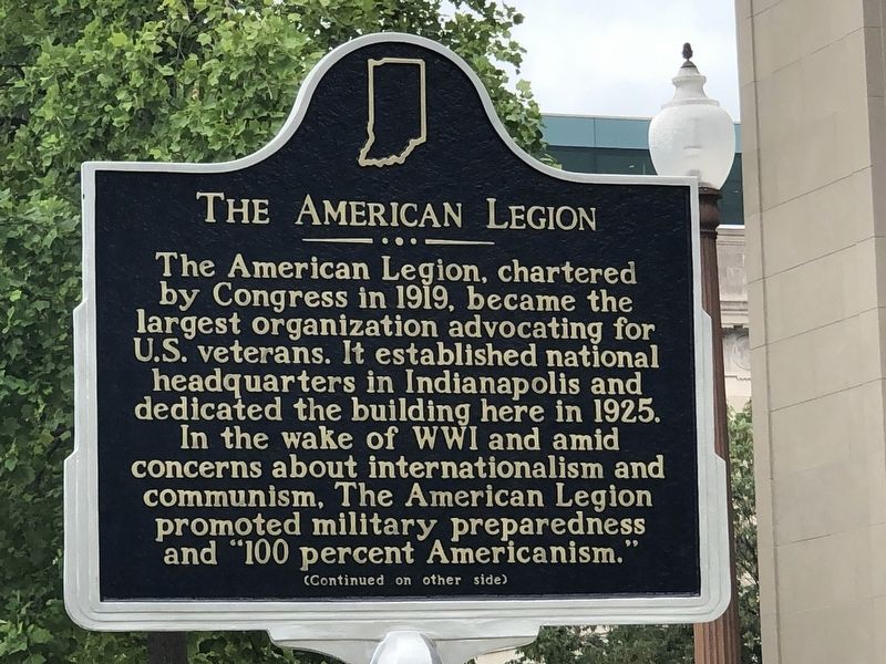 The American Legion Marker, Side One image. Click for full size.