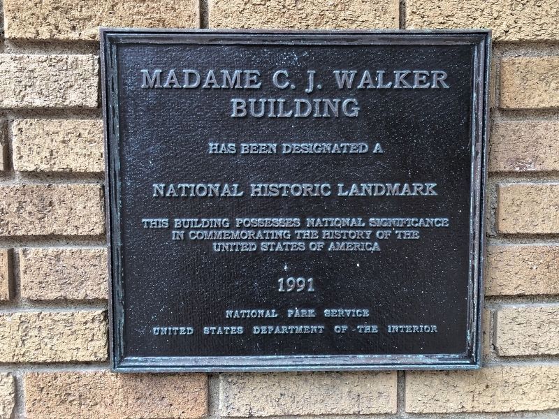 National Historic Landmark plaque on the side of the building image. Click for full size.