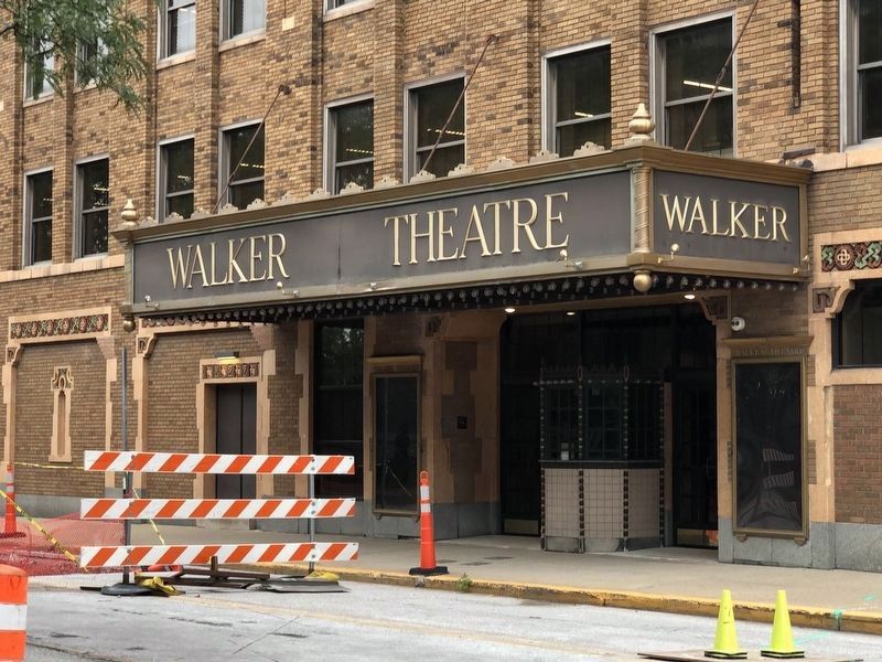 Madame C.J. Walker Theatre entrance image. Click for full size.