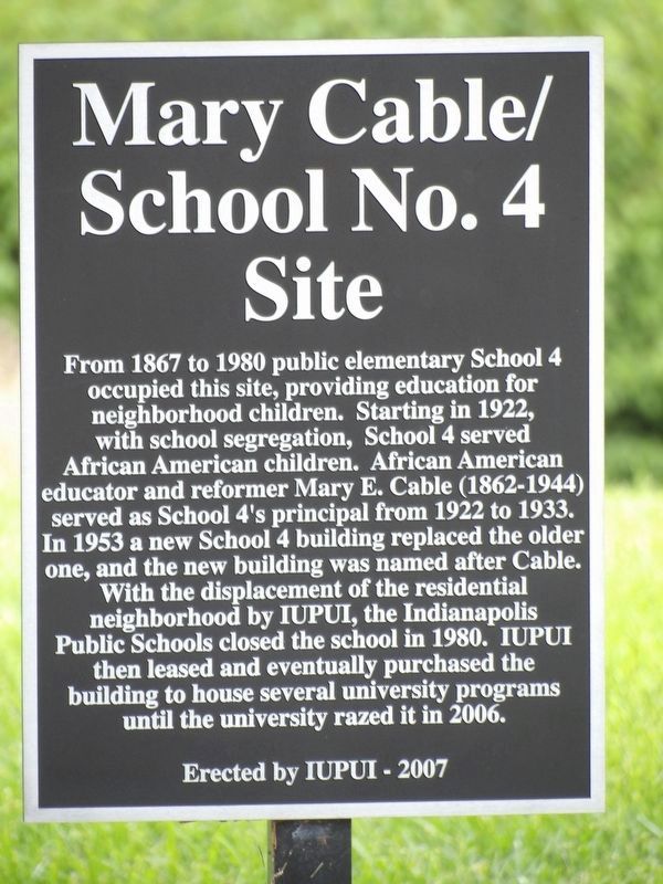 Mary Cable / School No. 4 Site Marker image. Click for full size.