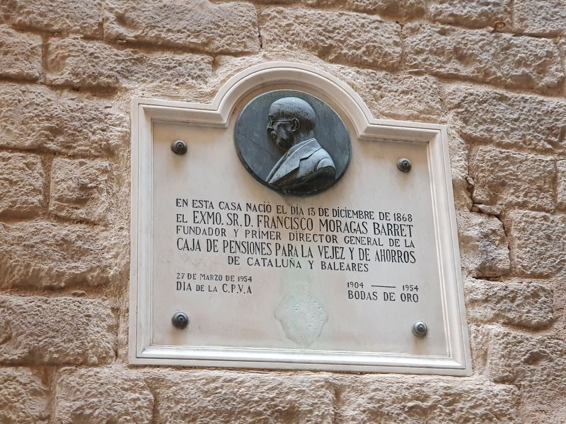Francisco Moragas Barret Marker. Click for full size. Francisco Moragas Barret Marker image. Click for full size.