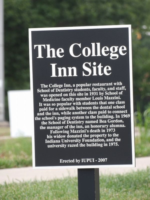 The College Inn Site Marker. Click for full size. The College Inn Site Marker image. Click for full size.