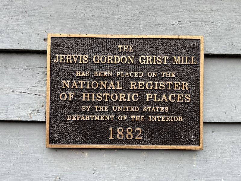 The Jervis Gordon Grist Mill Marker image. Click for full size.