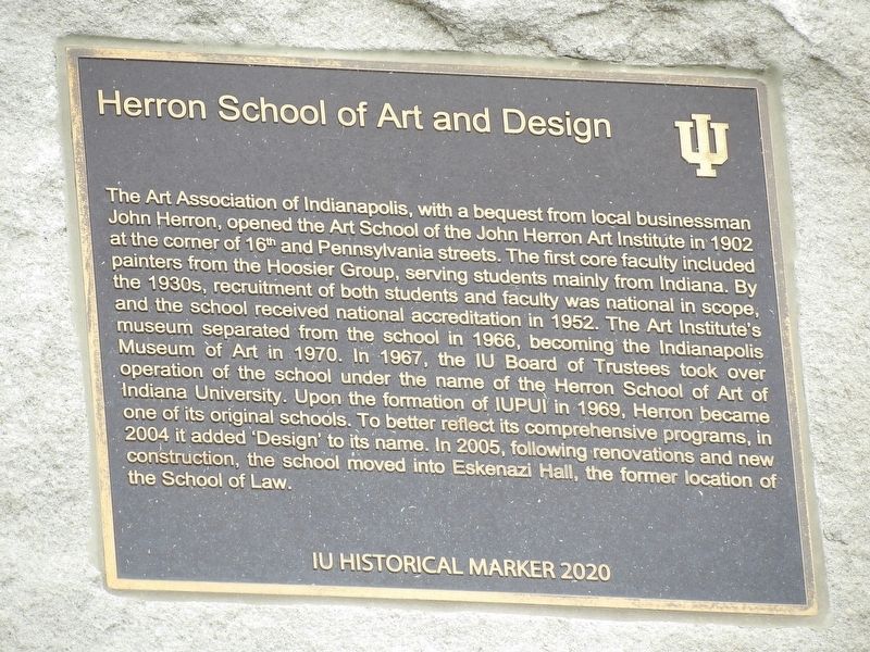 Herron School of Art and Design Marker. Click for full size. Herron School of Art and Design Marker image. Click for full size.