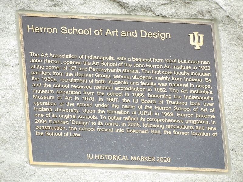 Herron School of Art and Design Marker image. Click for full size.