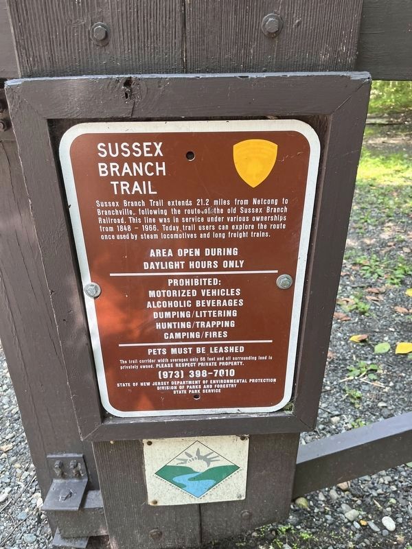 Sussex Branch Trail Marker image. Click for full size.