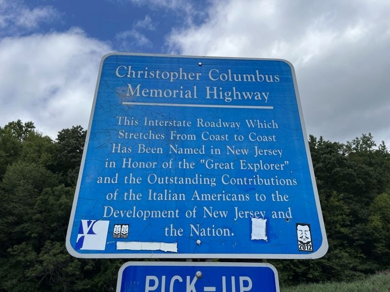 Christopher Columbus Memorial Highway Marker image. Click for full size.