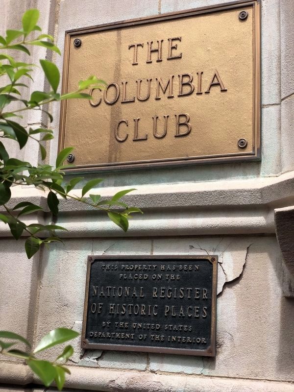 The Columbia Club Marker. Click for full size. The Columbia Club Marker image. Click for full size.