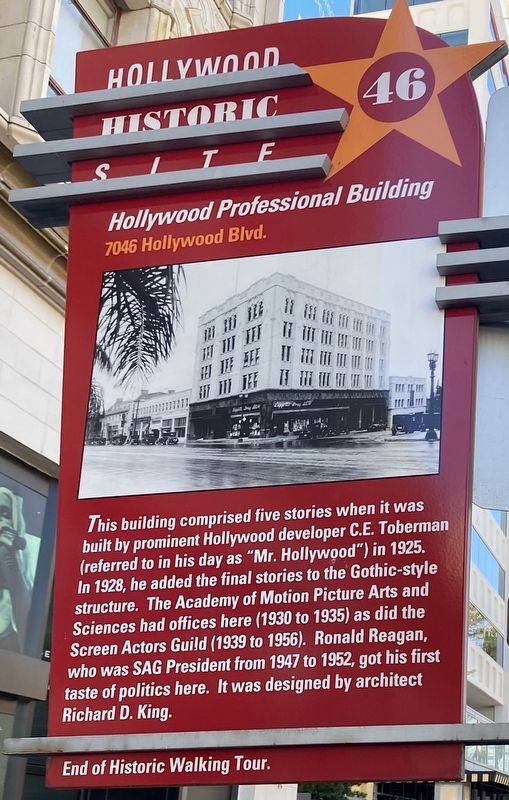 Hollywood Professional Building Marker image. Click for full size.